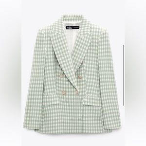 - Zara boucle blazer nwt XL green